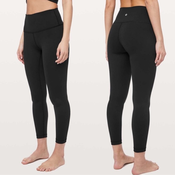 EUC LULULEMON Wunder Under High-Rise 7/8 Tight *Full-On Luon 25” Black Size 4 - Picture 1 of 14